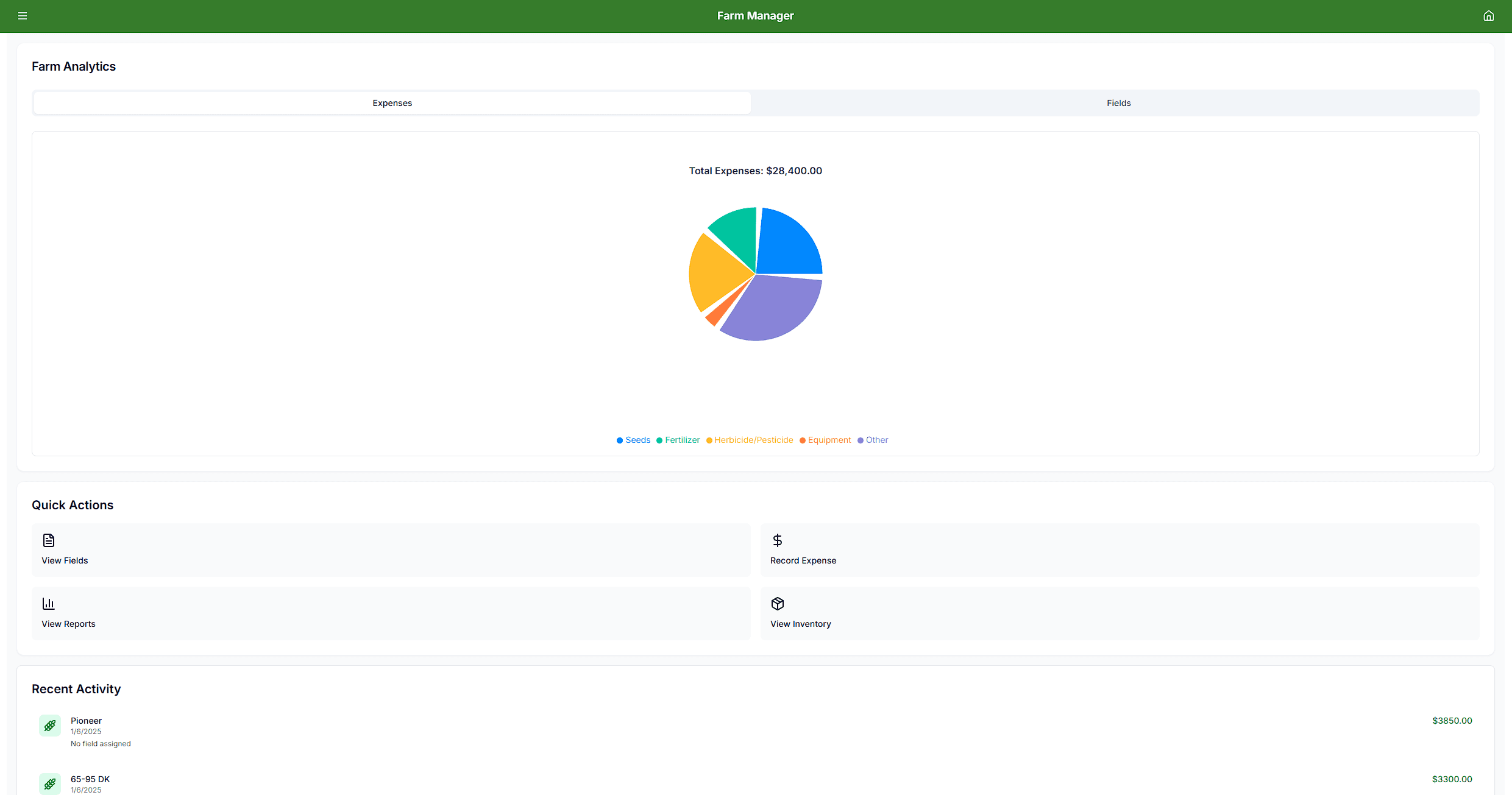 Agricultural Operations Platform screenshot 1